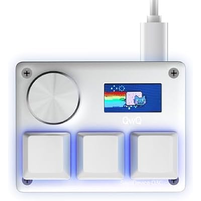 O3C Rapid Trigger Hall Effect Keyboard Suitable for OSU and Geometry Dash Rhythm Game Macro Keypad with Magnetic Linear Switches (Silvery, Gateron KS-20 White Switch)