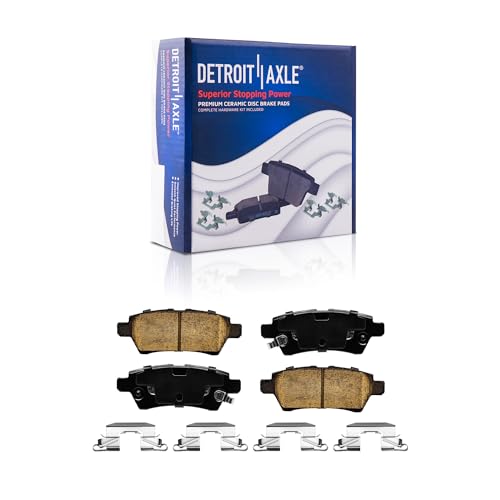 Image of Detroit Axle - Rear Ceramic Brake Pads w /Hardware Replacement for Nissan Pathfinder - 2pc Set