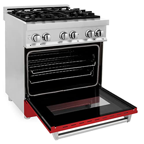 Zline 30" 4.0 Cu. Ft. Dual Fuel Range With Gas Stove And Electric Oven With Color Option (Ra30) (Red Matte) #TOP2
