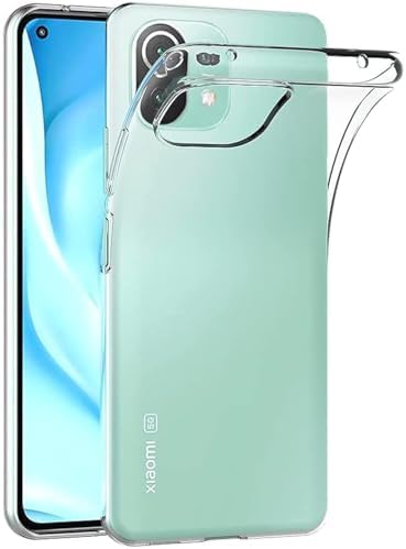 MaiJin Case for Xiaomi Mi 11 Lite (6.55 inch) Soft TPU Rubber Gel Bumper Transparent Back Cover
