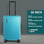 28 Inch Luggage with Spinner Wheels, Hard Shell Suitcase with TSA Locks for Luggage, Travel Large Suitcase, Expandable Hard Shell Suitcases, Teal - Image 3