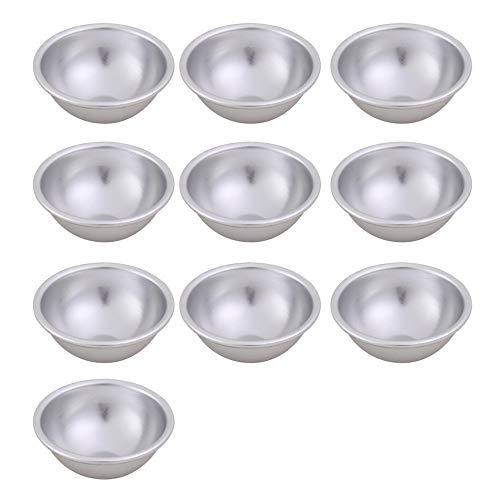 10 Stück Bath Bomb Molds Kit, 5.5cm Aluminium Badekugelformen DIY Seifenform Kuchen Molds für Hausgemachte Badebomben und Cupcakes Cover