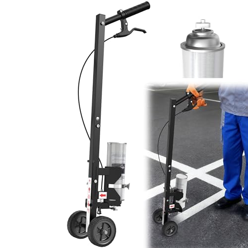 Striping Line Painting Wand Industrial Two-Wheel Striping Spray Paint Wand for Line Paint Stripe Ground Parking Lots Fields Compatible with Inverted Striping Spray Paint (T-Tip Nozzle) (35)