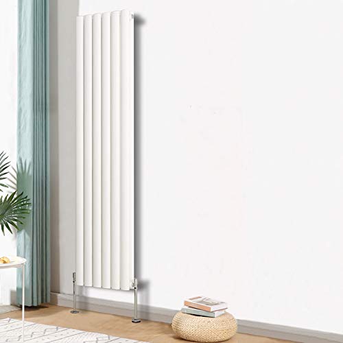 Blümme Vertical Oval Column Double Panel Radiator White 1800x354mm