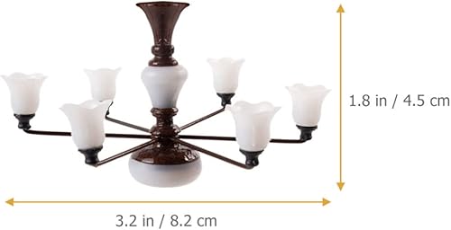 Miniatura 9 de Yardwe Decoraciones para Salas De Casa Lámpara de Techo Pequeña Modelo Mini Lámpara de Techo Apliques de Pared Modelo de Luz Miniatura Modelo