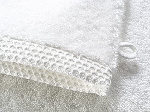 SLEEPZEN Guanti da bagno cotone biologico - Bianca...