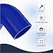Endure 90 Degree Elbow Coupler Silicone Hose 4-Ply, 2.5-Inch(63mm), Couplers for Hig Performance Vehicles, Intake Piping, Length(102mm), Thickness (5mm), Automotive Silicone Hose - Blue