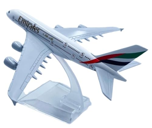 Image of Diecast Aeroplane Scale Model - Airplane Miniature Model Only for Display, Size -16 Cm (A380-Emirates)