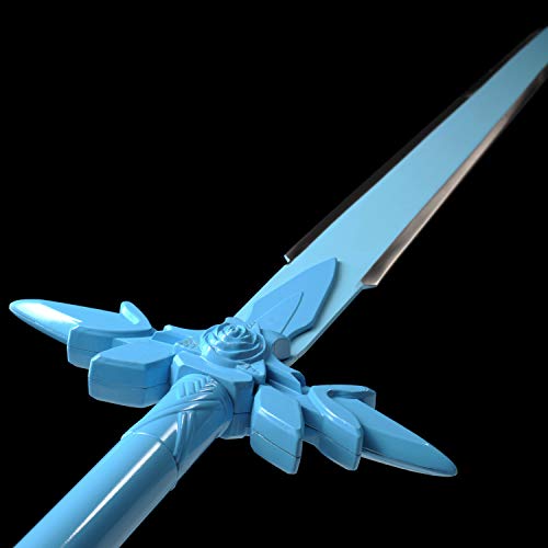 Sword fort Carbon Steel SAO Eugeo Sword Real Metal Handmade Katana Anime Cosplay Props,Stainless Steel -Blue Rose - Thumbnail 4