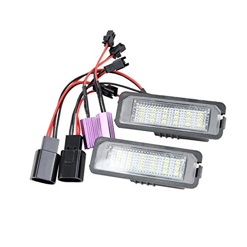 Kit luz de matrícula LED 2X xenon white para coche Golf 5 6 7 5