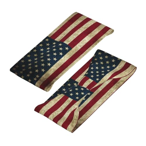 Image of Cute Flag Headbands Women Men Flag Sweatband Sports Headband for Running, Cycling, Yoga Gym, Working Out