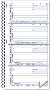 Telephone Message Book, 5 x 2 3/4, Two-Part Carbonless, 400 Sets (3 Pack)