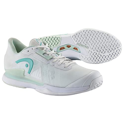 HEAD Sprint Pro 3.5 Women's Shoes, White/Aqua, Size 11.0 USA