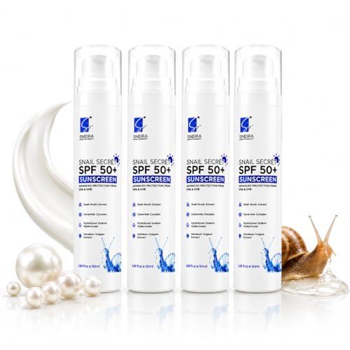 Image of Snail Secret Sunscreen SPF 50+ PA++++ 200ml | Broad Spectrum UVA UVB Sun Protection for Face-Body | Fast Absorbing No White Cast Sunscreen | Water Resistant for Oily /Dry Skin | Men-Women