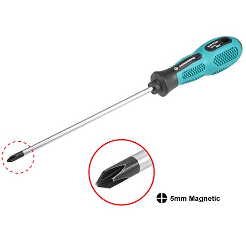 Image of uxcell #1 Phillips Screwdriver 6 Inch Round Shaft Non Slip Comfortable Handle