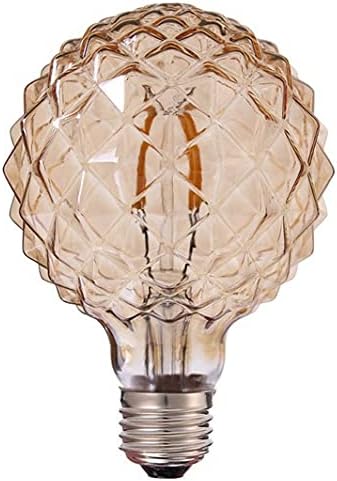 Vintage LED Edison Bulb G30 4W Dimmable LED Filament Bulb Globe Pineapple Shaped Light Bulb 2300K Warm White E26 400LM Equivalent 40W Incandescent (Amber)