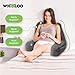 WhooLoo Reading Pillow Sitting Up in Bed Backrest Support Large Adult Back Wedge Watching TV Bedrest Gerd Heartburn Recovery Snoring Made in The USA 100% Memory Foam w/Removable Washable Cover