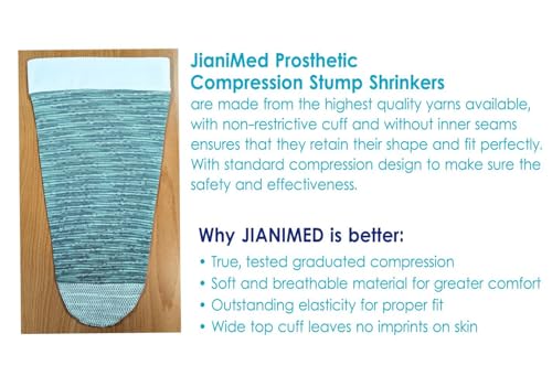 Image of Prosthetic Stump Shrinkers-Above Knee, 35cm, Compression, 20-30, Amputee Socks, Space Dyed, Taiwan Excellence 2XL