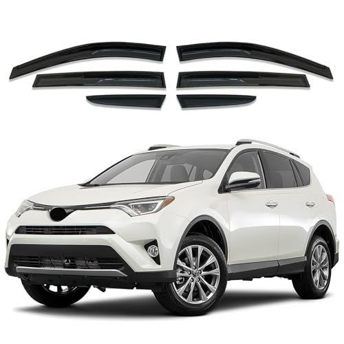 Paoshaojin Rain Guards Window Visors 6Pcs for Toyota RAV4 2013-2018