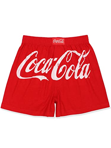 Coca-Cola Diet Coke Logo Mens Novelty Button Fly Boxer Lounge Shorts
