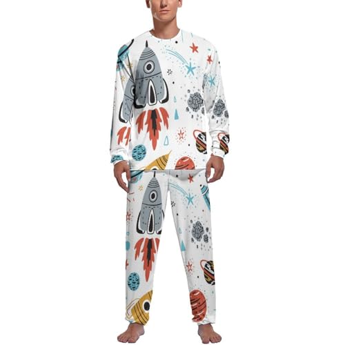 Pijama homme Planet Rocket ensemble haut et bas pour stopper l'inconfort nocturne