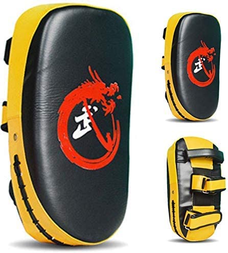Kicking Shield Muay Thai Kick Pad 15X8X4Inch Solo Training Equipment Pad Curved Kickboxing Strike Coaching Boxing Mma Martial Arts Karate Punching #TOP18
