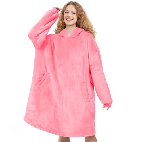 AmyHomie Sherpa Wearable Blanket Hoodie for Adults