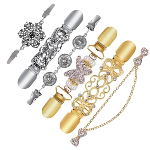 Clips de châle de cardigan vintage femme pour col pull et veste