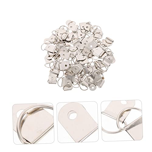 Image of Photo Frame Hanging Rings 100pcs d Ring Hangers for Wall Art Picture Frame Hanging Clip Hardware Set