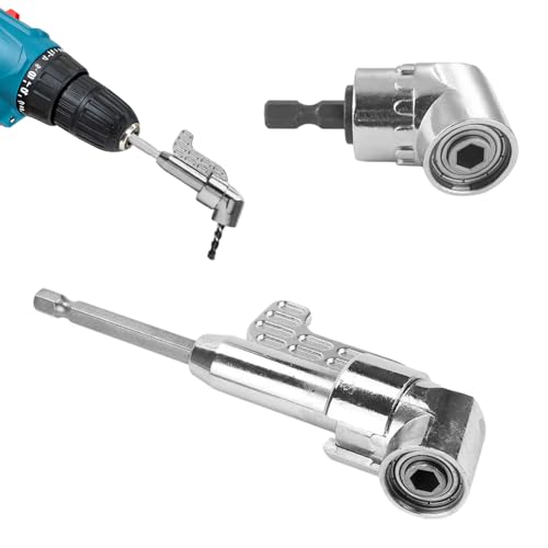 2-Piece Right Angle Drill Attachment Kit with 105-Degree Adapter for Cordless Drills and Screwdrivers Perfect for DIY and Professional Applications