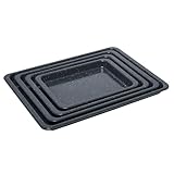 ProCook Granite Non-Stick Baking Tray Set (4 Piece) Heavy Gauge Carbon Steel, Dishwasher Safe, 10 Year Guarantee