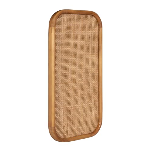 Kate and Laurel Planche Modern Rattan Wall Pinboard, 12 x