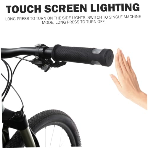 Puños de manillar LED para bicicleta con bocina recargable USB-C de 22mm 3