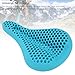 SPYMINNPOO Silicon Bike Seat Cushion Cover, Anti Slip Rainproof & Ergonomic Bicycle Saddle Cover for Mountain & Road Bikes (Blue)