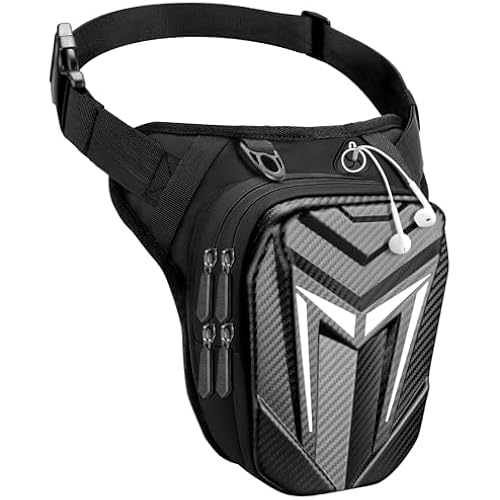 Thigh Bag with Leg Strap, Drop Leg Bag for Women Men, Water-Resistant Motorcycle Leg Bag, Sturdy EVA Drop Leg Pouch, Expandable Storage Tactical Hip Bag for Cycling Hiking Climbing Fishing