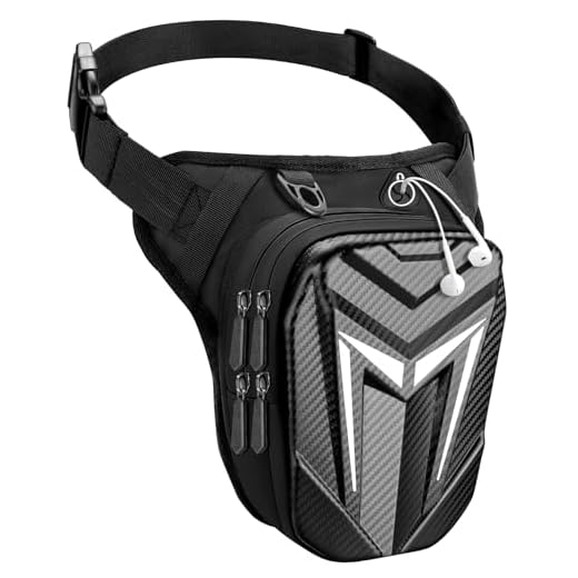 iBytoc Thigh Bag with Leg Strap, Motorcycle Leg Bag Water-Resistant, Drop Leg Bag for Men Women, Sturdy EVA Drop Leg Pouch, Expandable Storage Hip Bag for Cycling Hiking Climbing Fishing