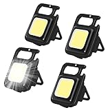 Dienmern 4 Stücke Mini Taschenlampe Schlüsselbund Led Arbeitsleuchte wiederaufladbare taschenlampe 4 Modes Notlicht Stromausfall Mit Akku 800 Lumen Tragbares Emergency Light Für Camping Reparatur