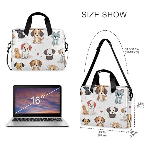 Maletín para portátil con estampado de perro cachorro 13-15.6 pulg miniatura 4