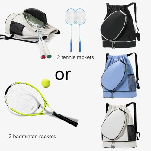 Sac à dos de badminton à cordon résolvant le stockage sec humide de fitness