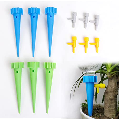 VINUSTO 6 Pièces Goutte à Bouteille, Irrigation Automatique Dispositifs d'Arrosage Ajustable des avec Interrupteur de Soupape, pour Jardin intérieur et extérieur Cover