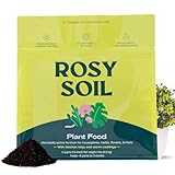 Rosy Soil Plant Food - Microbially Active Fertilizer for Houseplants, Herbs, Flowers – Enriched with Biochar, Kelp, and Worm Castings – Organic Food for Healthy Growth – 2 Quarts
