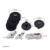 Alnicov Drum Cymbal Accessories Set Cymbal Felt Washers Cymbal Sleeves Wing Nuts Hi-hat clutch Felts Hi-hat cup felt Drum Set,Black #1