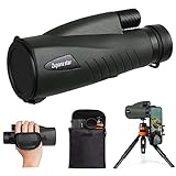 Monoculars For Adults High Powered 12X50 HD Monocular Telescope With Smartphone Adapter,Tripod,Carrying Case,Handstrap Handheld Telescope For Bird Watching Hunting Hiking Gifts Gadget Gear Accessories