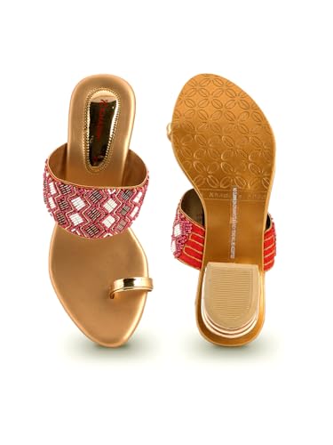 Image of Khadim's Block Heel Slip On Sandal for Women
