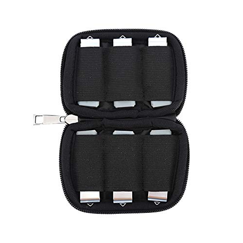 Flash Drive Case USB Case Holder Storage Bag for USB Flash Drive, USB Case, Thumb Drive Caes, Jump Drive Case, USB Organizer,Electronic Accessories Organizer 6 Slots Black (Case Only)