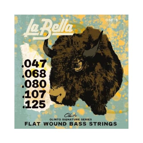 0SF-5 Corde per basso Olinto Signature Flat Wound 47-125