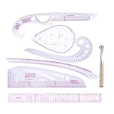 FxaumsGxuk 7 Piezas Regla De Curva Francesa, Reglas De Costura Y Curvas, Reglas De Costura Patronaje, Regla De Medida Curva Francesa Para Principiantes Para Amantes De La Artesanía En Tela