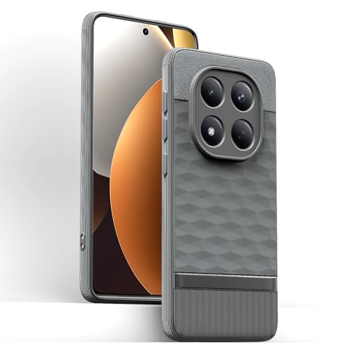 Image of Pikkme Back Cover for Redmi Note 15 Pro 5G Camera Protection 3D Hexa Cube Design Silicone Protective Bumper Case (Grey)