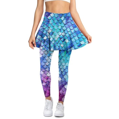 Women's Athletic Skirt with Leggings High Waisted Skort with Leggings Modest Leggings Attached Skirts Tennis Pants2