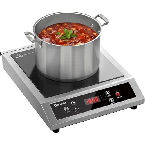 Stainless Steel Induction Cooktop, Professional-Grade Portable Induction Cooker with Preci... Stainless Steel Induction Cooktop, Professional-Grade Portable Induction Cooker with Preci...